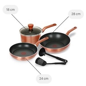 Bộ nồi chảo Tefal Cook&Shine 6pcs G803S695