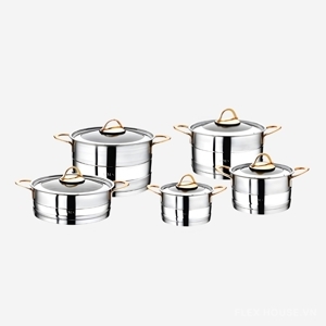 Bộ nồi CYLINDER inox 5 món O.M.S 1019