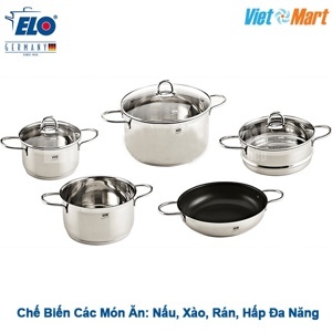 Bộ nồi Elo New Smaragd inox 304 5 chiếc