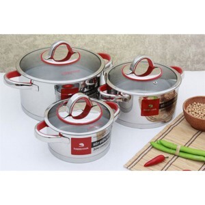 Bộ nồi Happy Cook Aries HC06AR (HC-06AR) - bộ 3 nồi