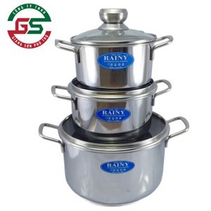 Bộ nồi inox 3 đáy Rainy RN06-3DK - 3 nồi