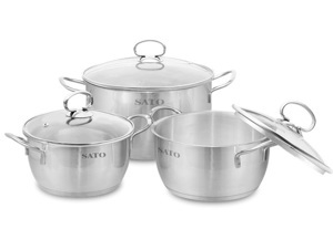 Bộ nồi inox 3 đáy Sato ST-BI321K