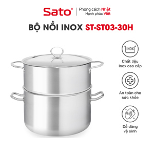 Bộ nồi inox 3 đáy Sato ST03-30H