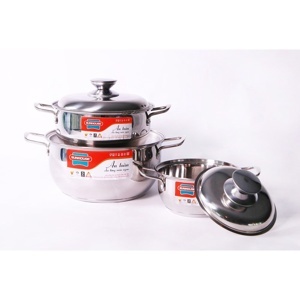 Bộ nồi inox 3 đáy Sunhouse SH335