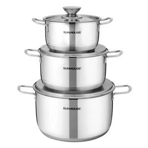 Bộ nồi inox 3 đáy Sunhouse SH338