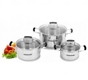 Bộ nồi inox 3 đáy Sunhouse SH782 - 3 nồi