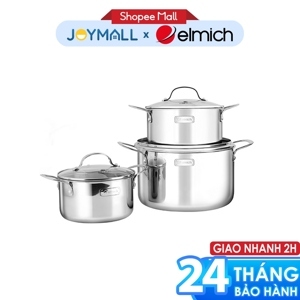 Bộ nồi inox 3 lớp đáy liền Elmich 2103OL