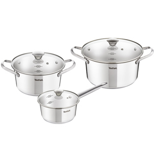 Bộ nồi inox 304 Tefal Simpleo B907S644 16cm -20cm -24cm