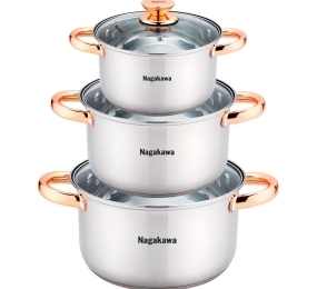 Bộ nồi inox 4 đáy Nagakawa NAG1306