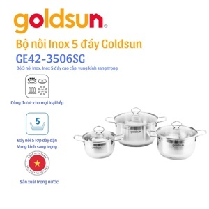 Bộ nồi inox 5 đáy Goldsun GPS1730