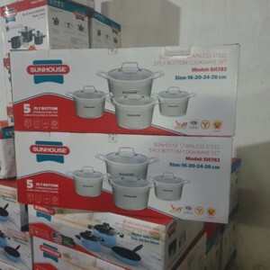 Bộ nồi inox 5 đáy Sunhouse SH783