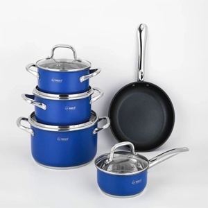 Bộ nồi inox 5 món Arber Navy Blue