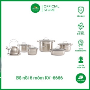 Bộ nồi inox 6 món Kaisa Villa KV-6666