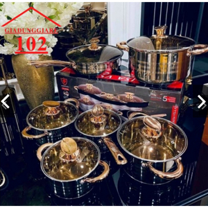 Bộ nồi inox 6 món Kaisa Villa KV-6618