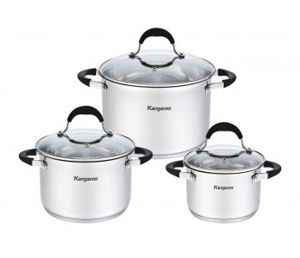 Bộ nồi inox cao cấp 5 lớp Kangaroo KG3CS3 - 3 nồi