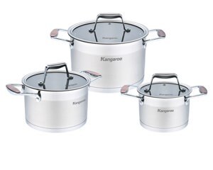 Bộ nồi inox cao cấp 5 lớp Kangaroo KG3CS2 - 3 nồi