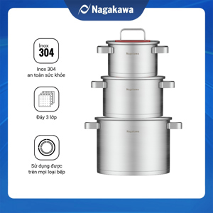 Bộ nồi inox đa lớp NAG1357