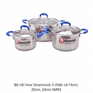 Bộ nồi inox Elmich Smartcook SMR3 2355961 - 3 chiếc cỡ 18,20,24cm