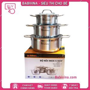 Bộ nồi Inox Goldsun 5 đáy GE41-3506SG