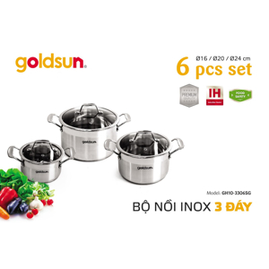 Bộ nồi inox Goldsun GH10-3306SG