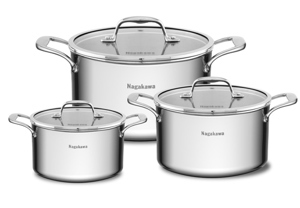 Bộ nồi inox Nagakawa Natsu NAG1356