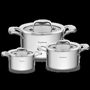Bộ nồi inox Nagakawa Natsu NAG1356