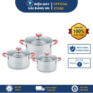 Bộ nồi Inox Smart Cook 3 chiếc cỡ 18,22,26cm SM3336