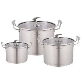 Bộ Nồi Inox Taka TKC03A (16 - 20 - 24cm)