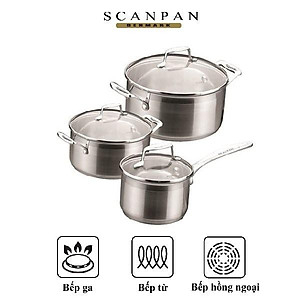 Bộ nồi inox từ Scanpan Impact 3 chiếc 71000301