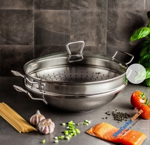 Bộ nồi lẩu và xửng hấp Fissler Nanjing - 36cm