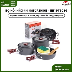 Bộ nồi nấu ăn NatureHike NH15T203G