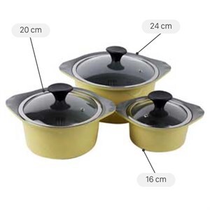 Bộ nồi nhôm đúc Goldsun AD02-3106AG