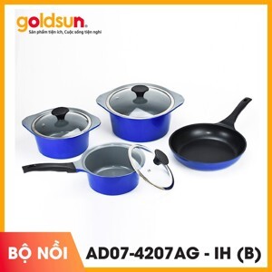 Bộ nồi nhôm đúc Goldsun AD07-4207AG-IH