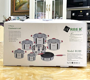 Bộ nồi từ cao cấp Arber Ruby 7 Món