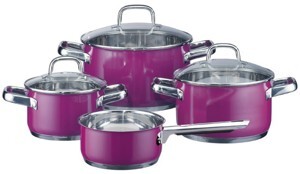 Bộ nồi từ Inox ELO PURPLE 4 chiếc