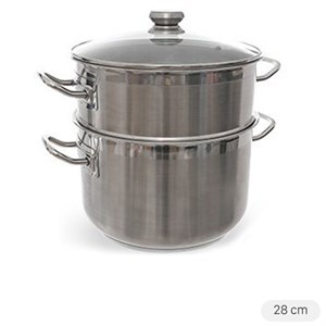 Bộ nồi xửng hấp inox Fivestar ST28-3DG - 28 cm, 3 đáy, nắp kính