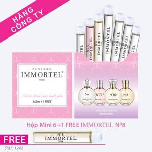 Bộ Nước Hoa Immortel Hộp Mini 6 Chai 2Ml + 1 Free