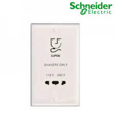 Bộ ổ cắm dao cạo râu Schneider KBT727V_WE
