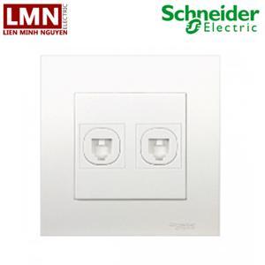 Bộ ổ cắm điện thoại đôi Schneider KB32TS_AS_G19