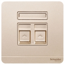 Bộ ổ cắm điện thoại và bộ ổ cắm mạng cat5e E8332TDRJS5_WD