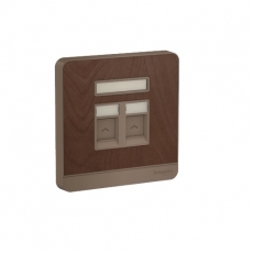 Bộ ổ cắm điện thoại và bộ ổ cắm mạng cat5e E8332TDRJS5_WD