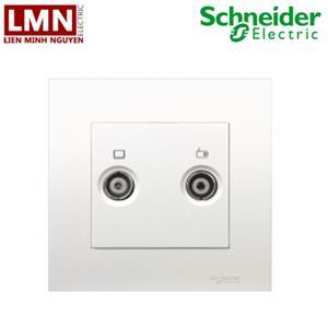 Bộ ổ cắm điện thoại và FM Schneider KB32TVFM_AS