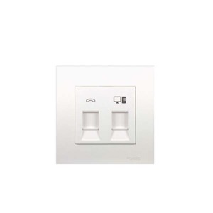 Bộ ổ cắm điện thoại và mạng Schneider KB32TS_RJ5E_G19