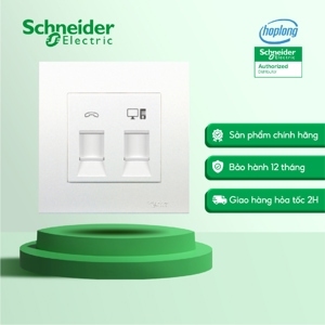 Bộ ổ cắm điện thoại và mạng Schneider KB32TS_RJ5E_G19