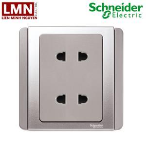 Bộ ổ cắm đôi 2 chấu Schneider E3426US2-GS-G19