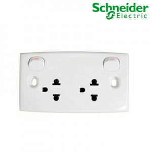 Bộ ổ cắm đôi 3 chấu Classic Schneider E25UES_G19