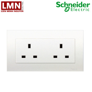 Bộ ổ cắm đôi 3 chấu Classic Schneider KBT426_WE