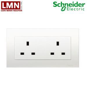 Bộ ổ cắm đôi 3 chấu Classic Schneider KBT426_WE