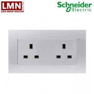 Bộ ổ cắm đôi 3 chấu Classic Schneider KBT426_AS