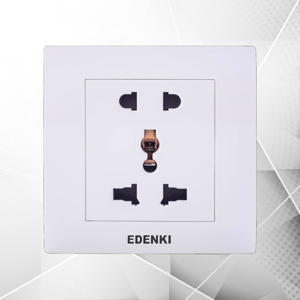 Bộ ổ cắm đôi 3 chấu Edenki EC-005